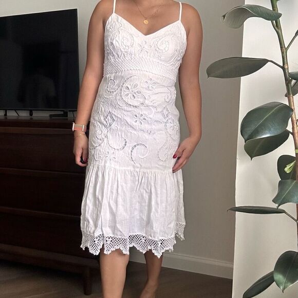 Vintage sue wong linen dress - Picture 1 of 9